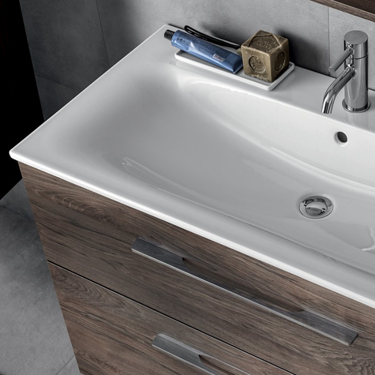 Mobile Geberit Selnova Square in noce chiaro senza maniglia