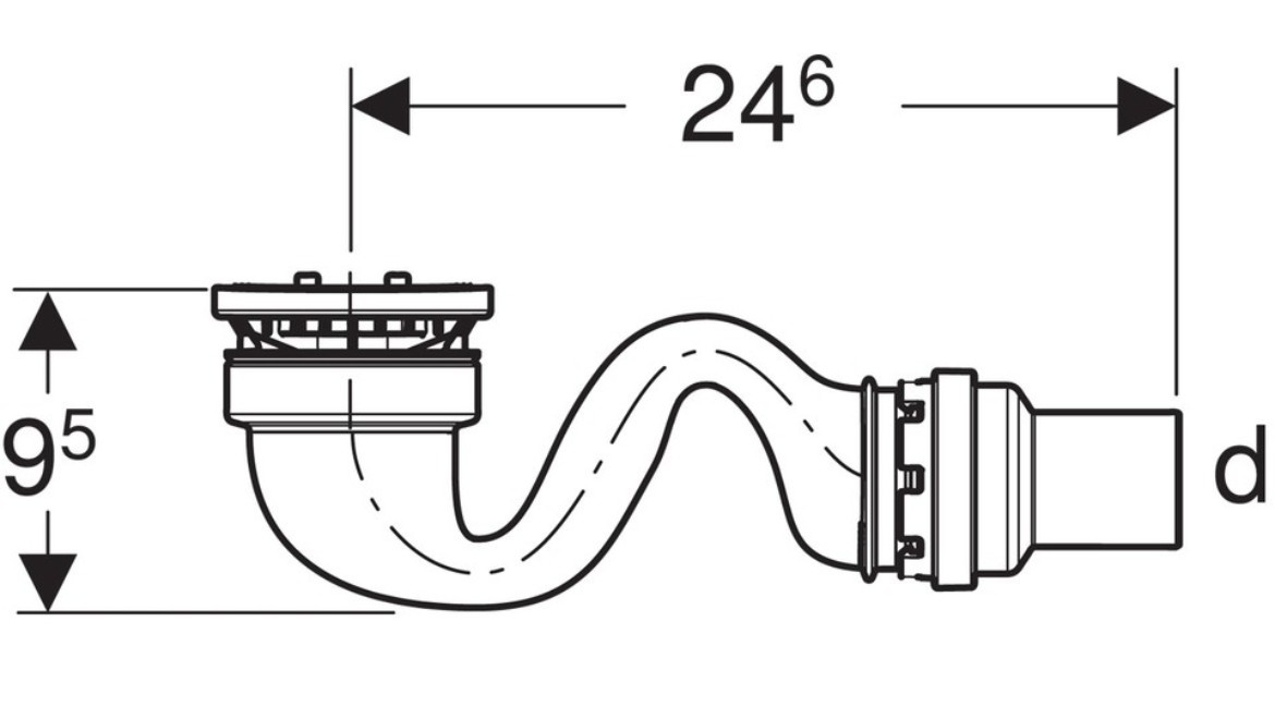 Sifone per piatto doccia altezza 50