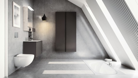 Il bagno Geberit Acanto in una mansarda Il bagno Geberit Acanto in una mansarda