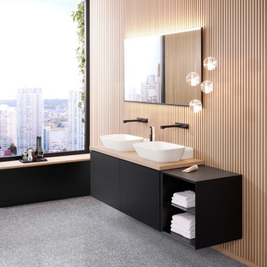 Specchio Geberit Option Plus con lavabo e mobile sottolavabo Geberit ONE Specchio Geberit Option Plus con lavabo e mobile sottolavabo Geberit ONE