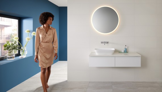 Mix & Match: lavabo da appoggio Geberit ONE con mobile iCon Mix & Match: lavabo da appoggio Geberit ONE con mobile iCon