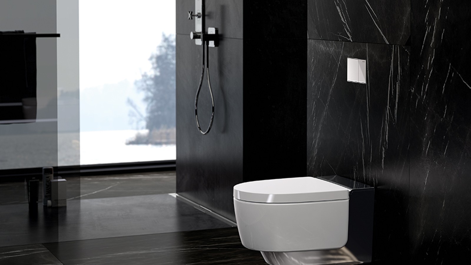 Geberit AquaClean Mera con collegamento alla rete elettrica Geberit AquaClean Mera con collegamento alla rete elettrica