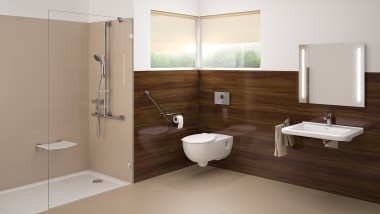 Anche un gradino potrebbe essere di troppo: se progettato bene, il bagno può essere confortevole e funzionale nel tempo