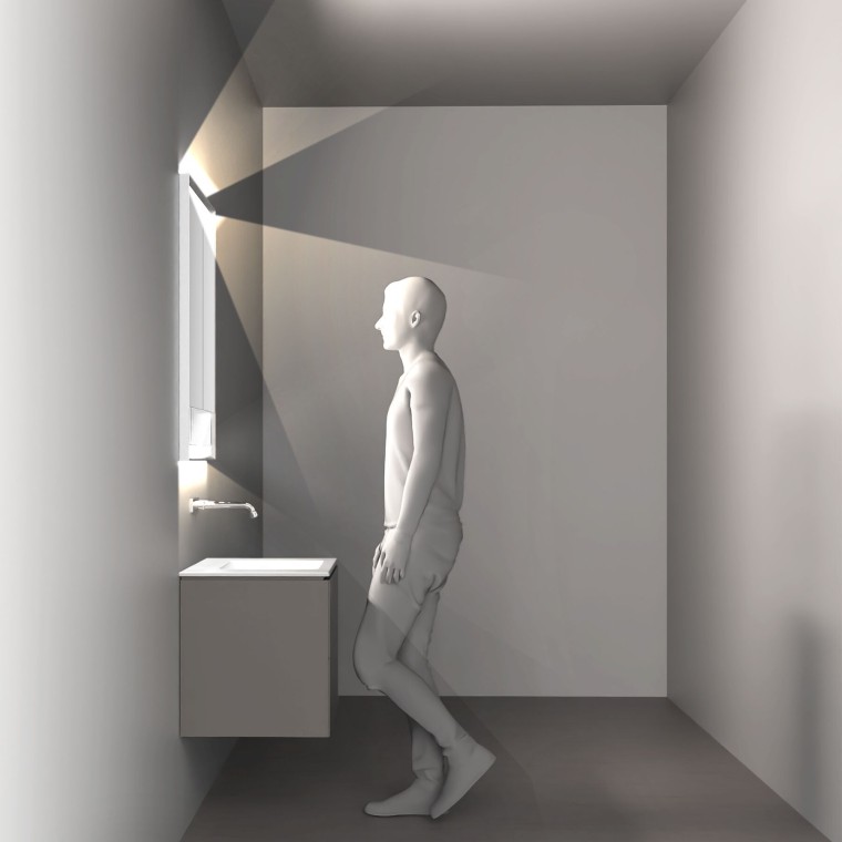 Illustrazione dell'illuminazione del lavabo (© Geberit) Illustrazione dell'illuminazione del lavabo (© Geberit)