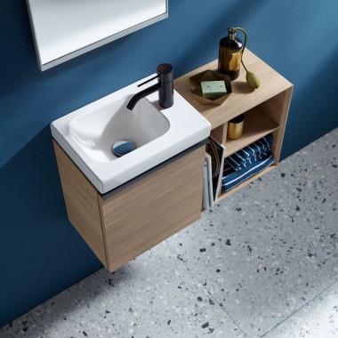 Lavandino Geberit iCon con mobile per il bagno degli ospiti Lavandino Geberit iCon con mobile per il bagno degli ospiti