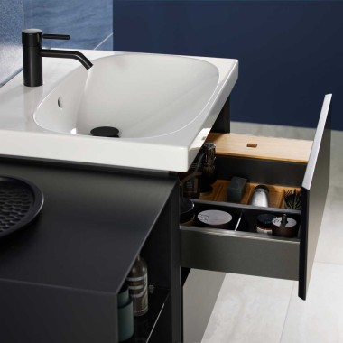 Lavabo Geberit Acanto Mix & Match con mobile sottolavabo Geberit ONE senza sifone Lavabo Geberit Acanto Mix & Match con mobile sottolavabo Geberit ONE senza sifone