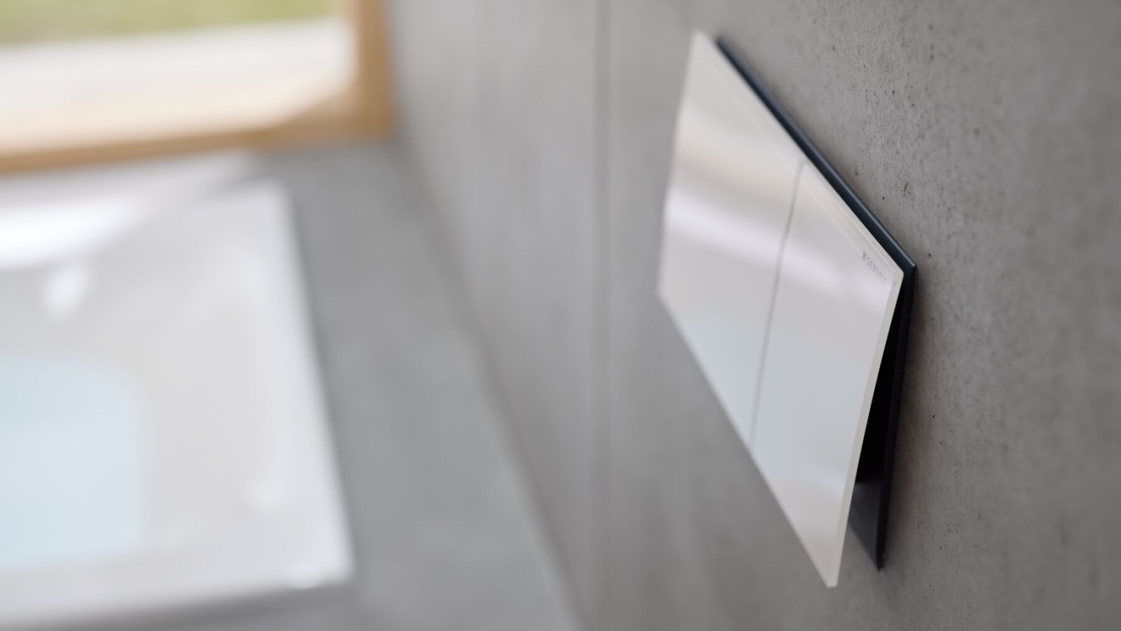 Geberit Sigma70 in vetro bianco