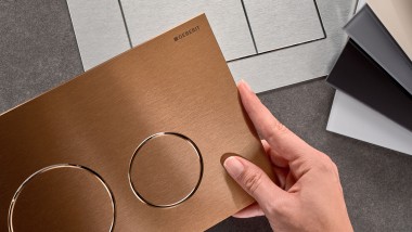 Geberit Sigma40 flush plates in various surfaces and button shapes