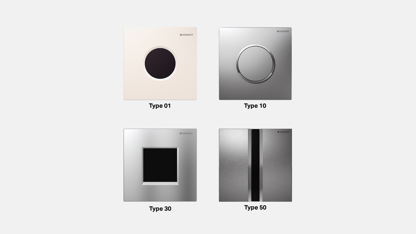 Placche di comando Geberit IR e meccaniche per orinatoi Placche di comando Geberit IR e meccaniche per orinatoi