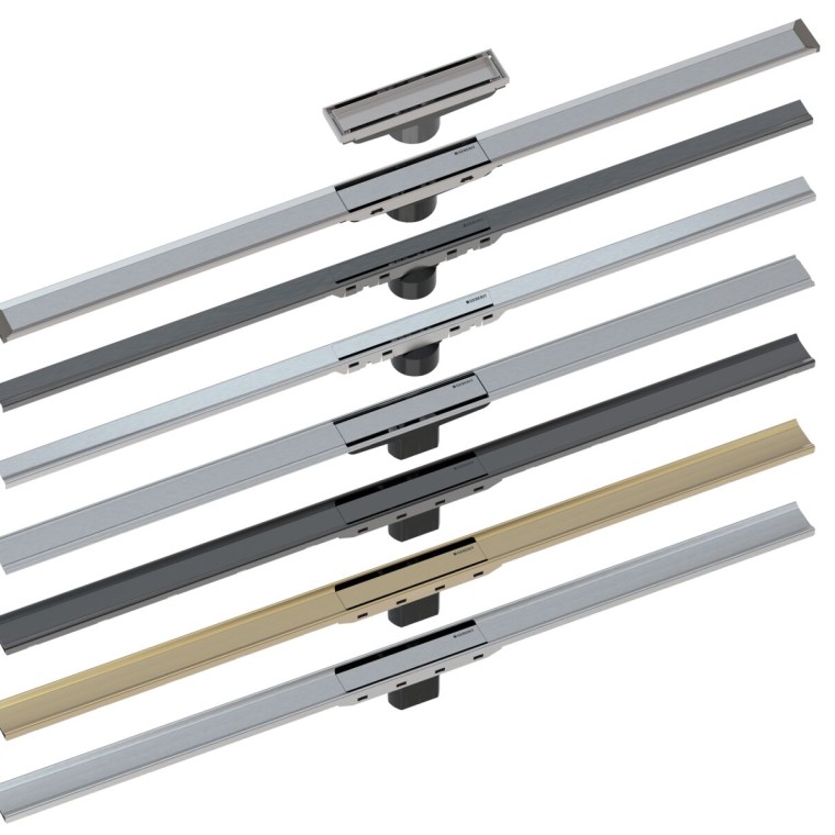 Panoramica degli scarichi per doccia Geberit CleanLine Panoramica degli scarichi per doccia Geberit CleanLine