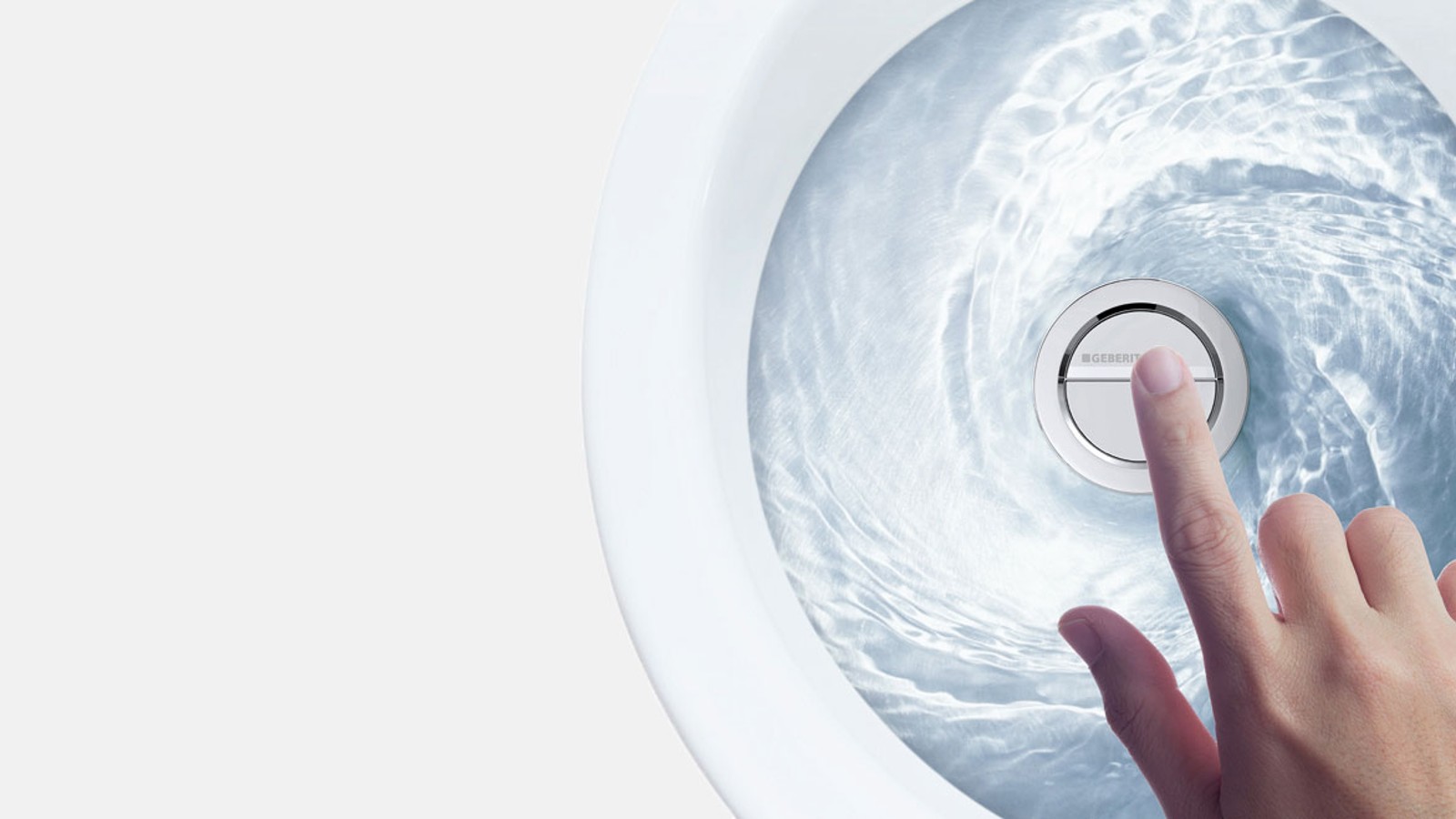 Tecnologia di risciacquo Geberit con batteria di scarico e galleggiante Tecnologia di risciacquo Geberit con batteria di scarico e galleggiante