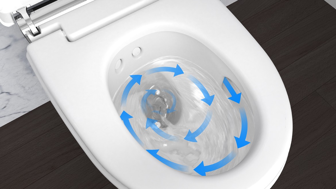 Tecnologia di risciacquo Geberit AquaClean TurboFlush Tecnologia di risciacquo Geberit AquaClean TurboFlush