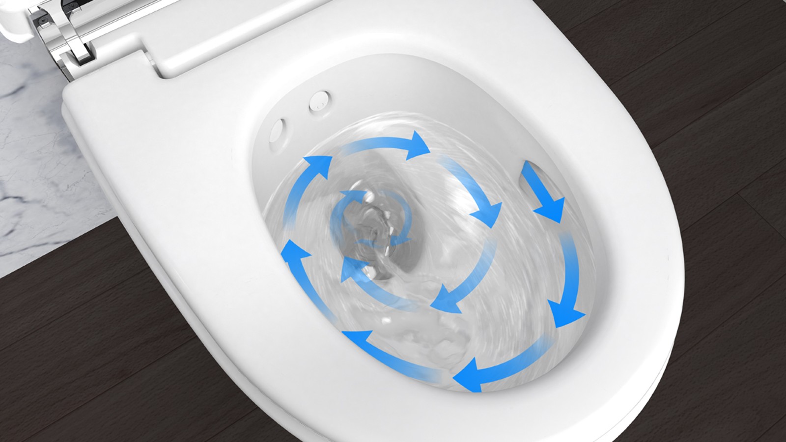 Tecnologia di risciacquo Geberit AquaClean TurboFlush