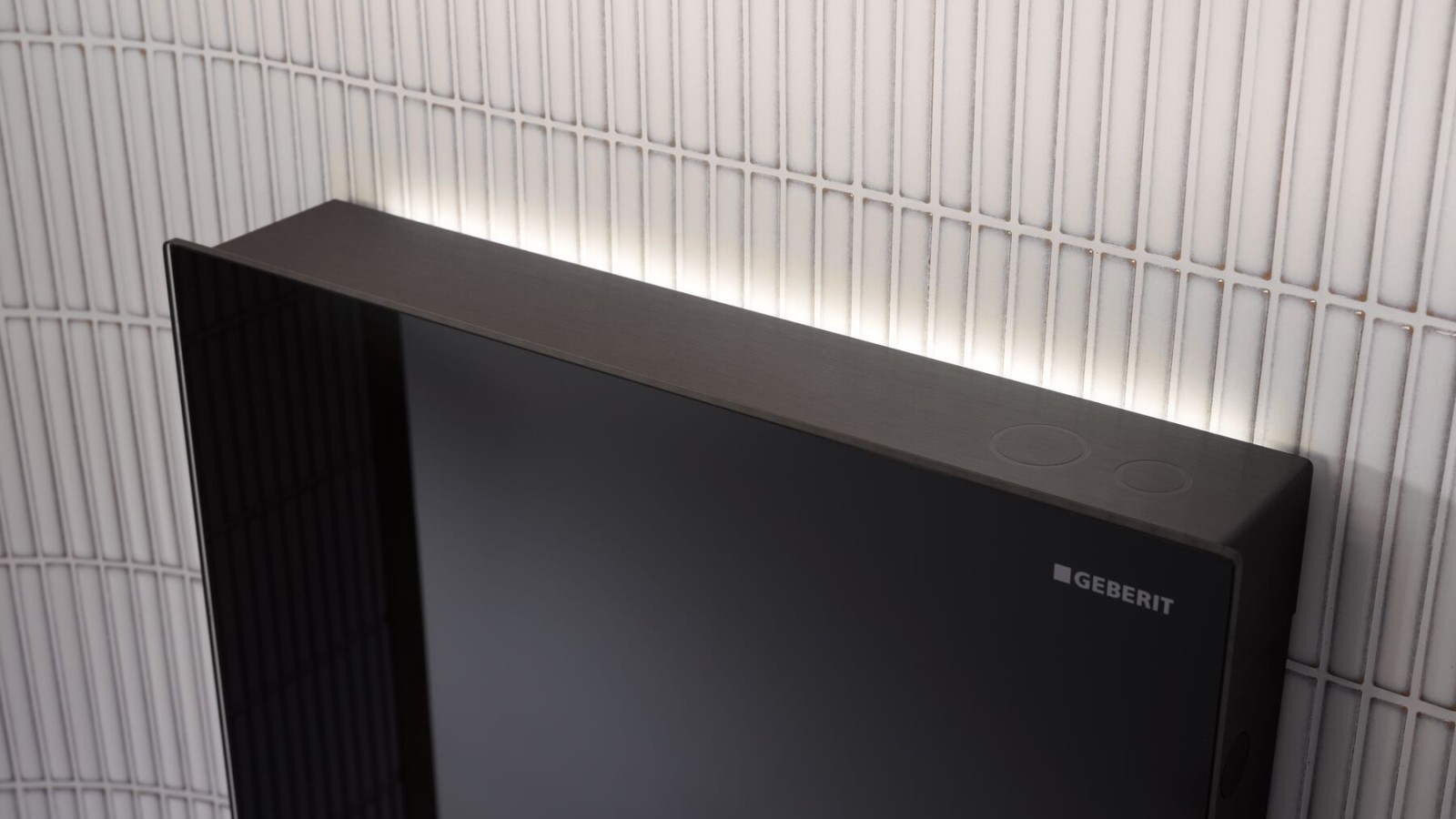 Geberit Monolith Plus ComfortLight con frontale in vetro nero (© Geberit) Geberit Monolith Plus ComfortLight con frontale in vetro nero (© Geberit)