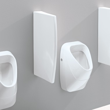 Parete divisoria Geberit in ceramica sanitaria con fissaggi nascosti Parete divisoria Geberit in ceramica sanitaria con fissaggi nascosti