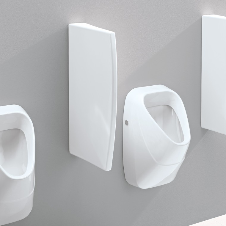 Parete divisoria Geberit in ceramica sanitaria con fissaggi nascosti Parete divisoria Geberit in ceramica sanitaria con fissaggi nascosti