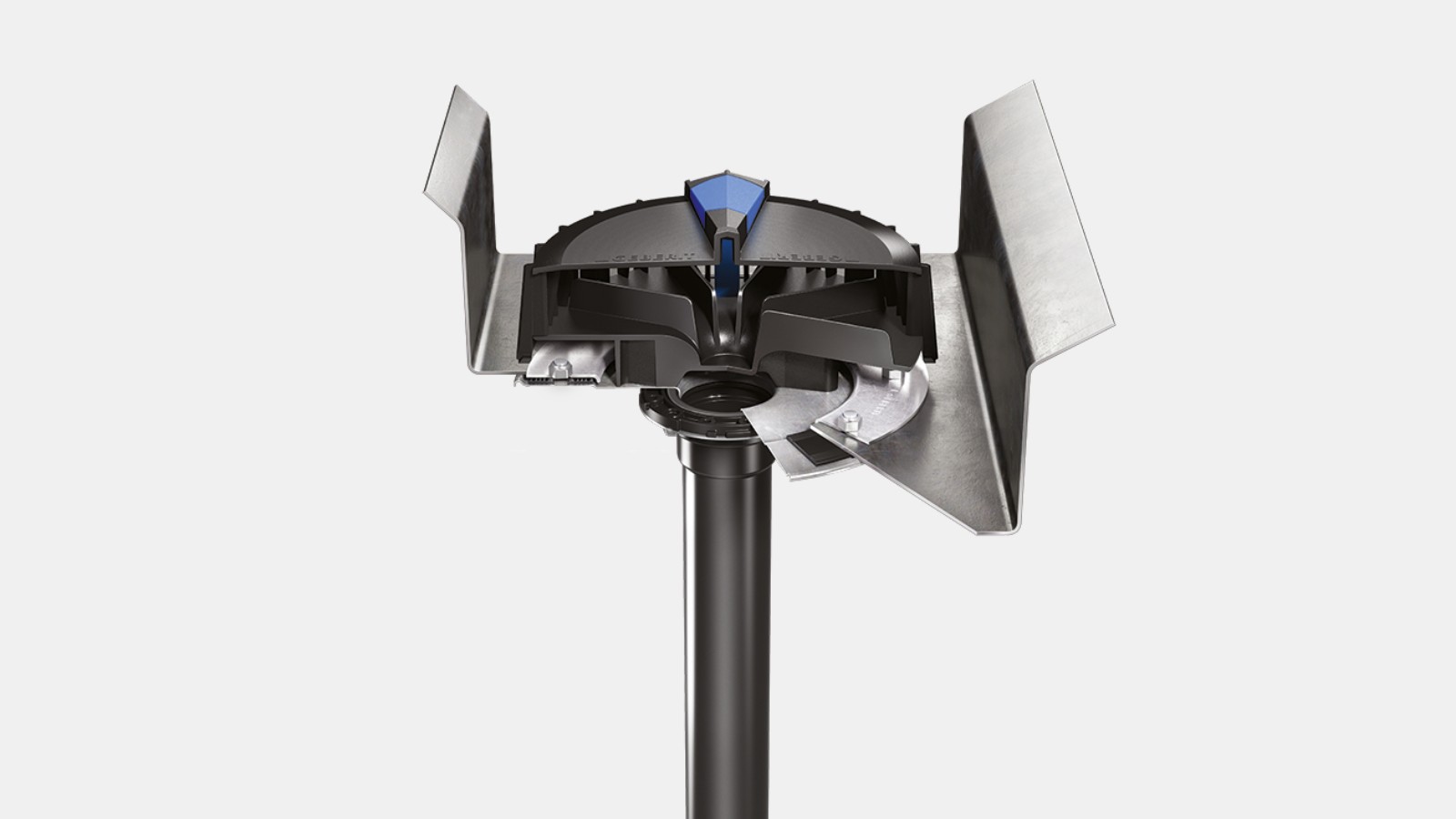 Imbuto per pluviali Geberit Pluvia flangiato nei canali di gronda