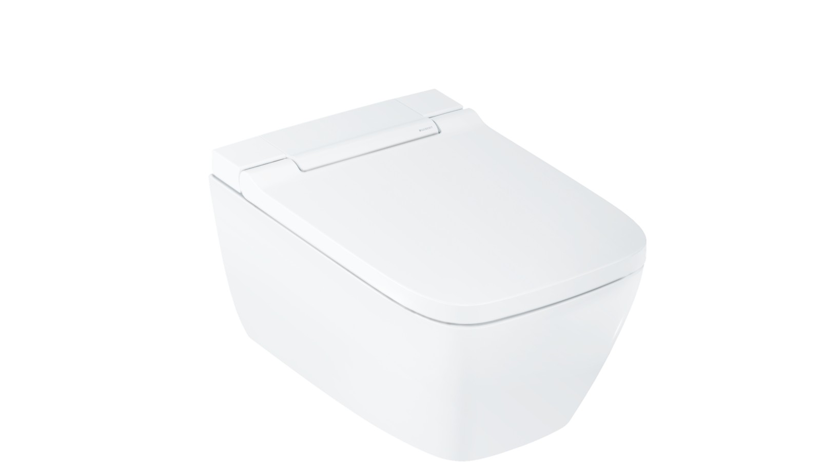 Geberit AquaClean Sela squadrato con tappo per piletta di design bianco alpino Geberit AquaClean Sela squadrato con tappo per piletta di design bianco alpino