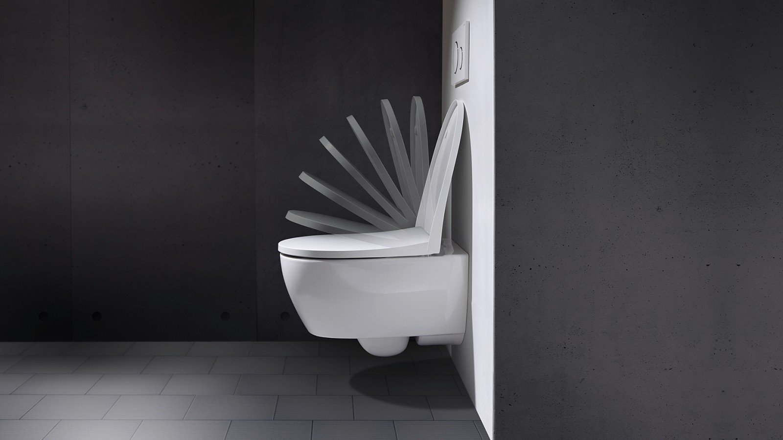 Coperchio del WC con chiusura ammortizzata