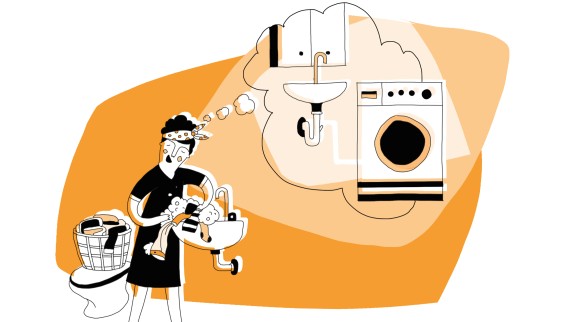 Creare spazio per una lavatrice in bagno