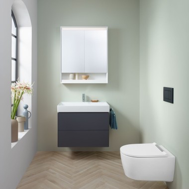 Bagno piccolo con dotazioni Geberit ONE Bagno piccolo con dotazioni Geberit ONE