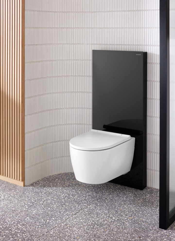 Monolith Plus nero con WC Geberit ONE
