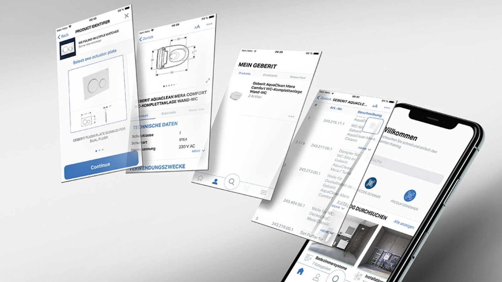 Identifica la tua cassetta di risciacquo ad incasso con l’app Geberit Pro e ordina in pochissimo tempo i pezzi di ricambio giusti. Identifica la tua cassetta di risciacquo ad incasso con l’app Geberit Pro e ordina in pochissimo tempo i pezzi di ricambio giusti.
