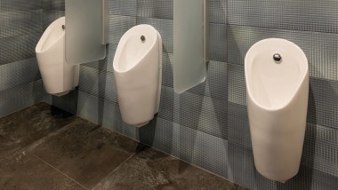 Geberit Preda urinals with integrated flush control Geberit Preda urinals with integrated flush control