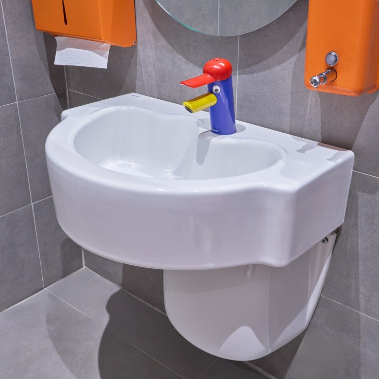 Per i più piccoli, sono stati scelti articoli della linea Geberit Bambini. (© Oğuzhan Kasar)