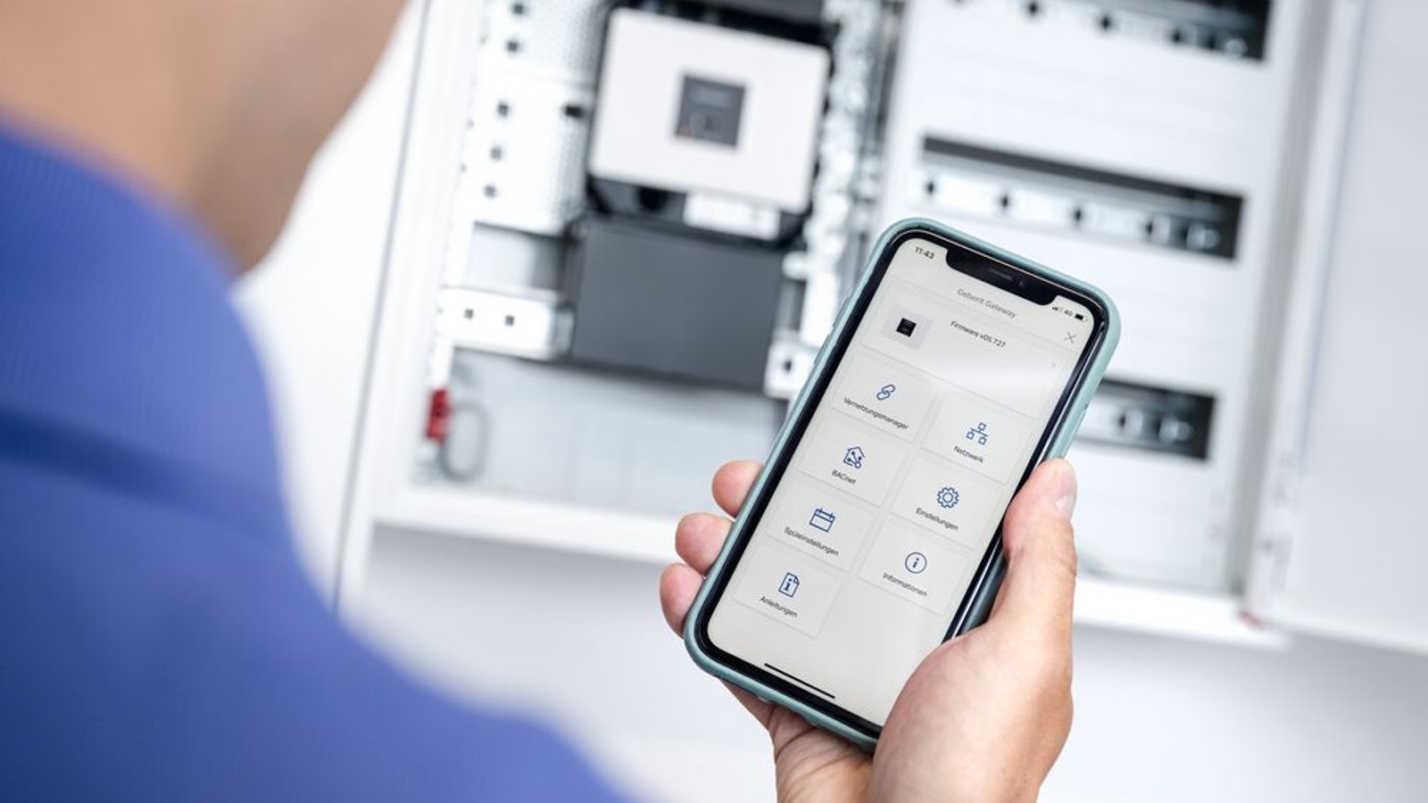 Operazione di tutte le unità di risciacquo igienico tramite l'app Geberit Control su Geberit Gateway. Operazione di tutte le unità di risciacquo igienico tramite l'app Geberit Control su Geberit Gateway.