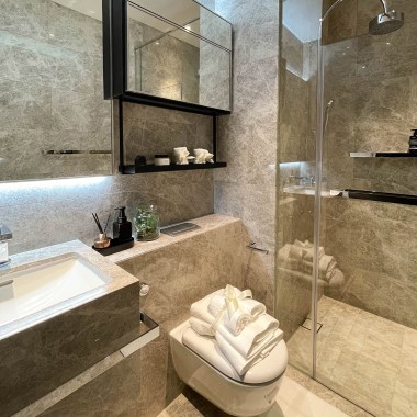 Finiture lussuose per il bagno degli ospiti (© Guocoland Limited)
