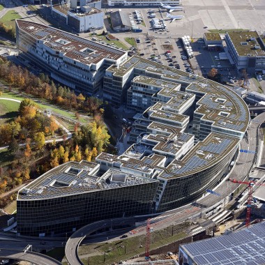 The Circle di Zurigo da una prospettiva a volo d'uccello (© Flughafen Zürich AG)