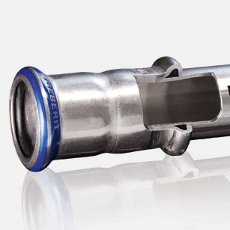 Sezione del tubo e del manicotto Geberit Mapress Acciaio Inox Sezione del tubo e del manicotto Geberit Mapress Acciaio Inox