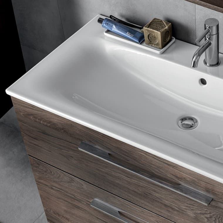 Mobile Geberit Selnova Square in noce chiaro senza maniglia Mobile Geberit Selnova Square in noce chiaro senza maniglia