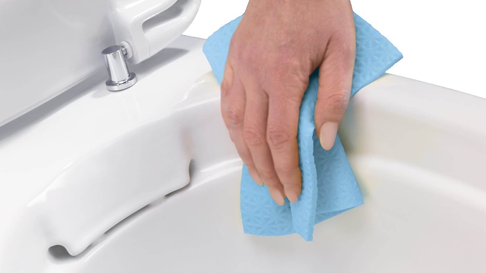 Pulizia del WC Rimfree® (© Opernhaus Chemnitz / Nasser Hashemi) Pulizia del WC Rimfree® (© Opernhaus Chemnitz / Nasser Hashemi)