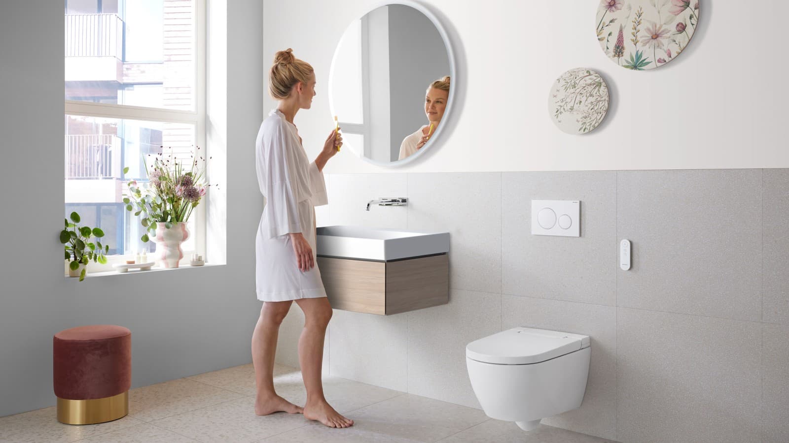 Bagno con Geberit AquaClean Alba Bagno con Geberit AquaClean Alba