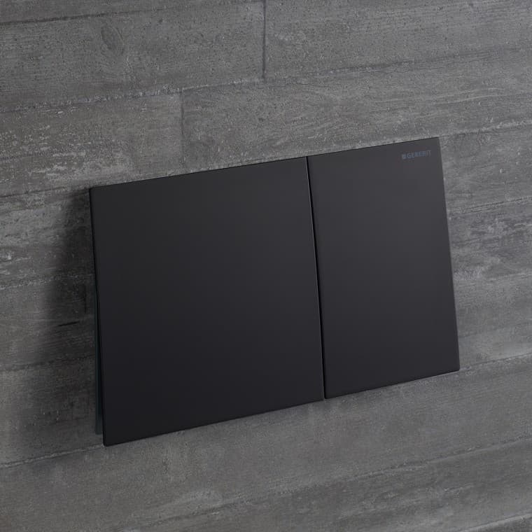 Placca di comando Sigma70 in nero opaco (© Geberit) Placca di comando Sigma70 in nero opaco (© Geberit)