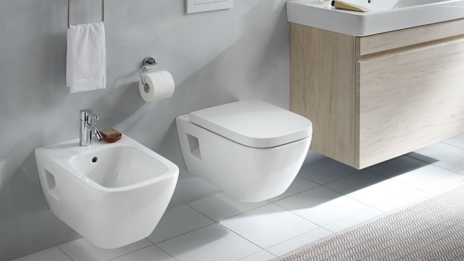 WC e bidet Geberit Renova Plan con troppopieno WC e bidet Geberit Renova Plan con troppopieno