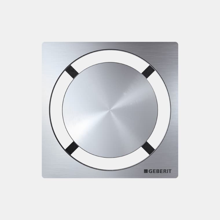 Scarico a pavimento per docce Geberit con elemento di copertura design rotondo Scarico a pavimento per docce Geberit con elemento di copertura design rotondo