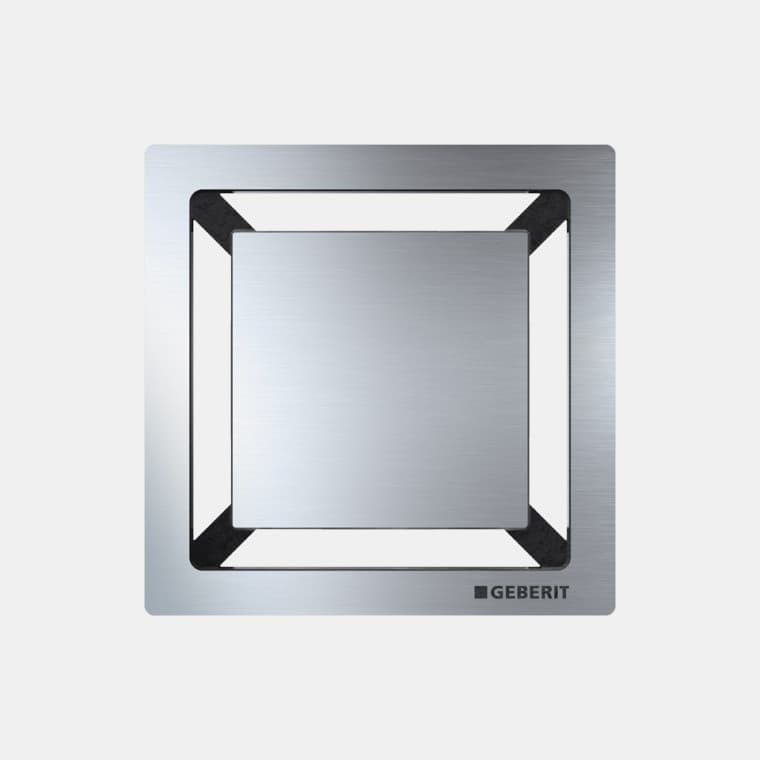 Scarico a pavimento per docce Geberit con elemento di copertura design rettangolare Scarico a pavimento per docce Geberit con elemento di copertura design rettangolare