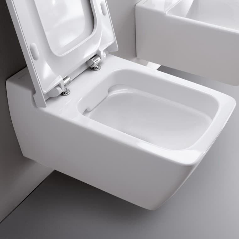 WC Geberit Xeno² con coperchio aperto WC Geberit Xeno² con coperchio aperto