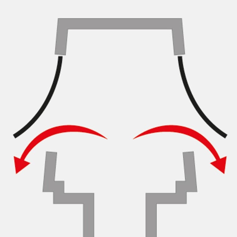 I diaframmi si aprono anche quando è necessario compensare elevati livelli di sovrapressione dal sistema di scarico I diaframmi si aprono anche quando è necessario compensare elevati livelli di sovrapressione dal sistema di scarico