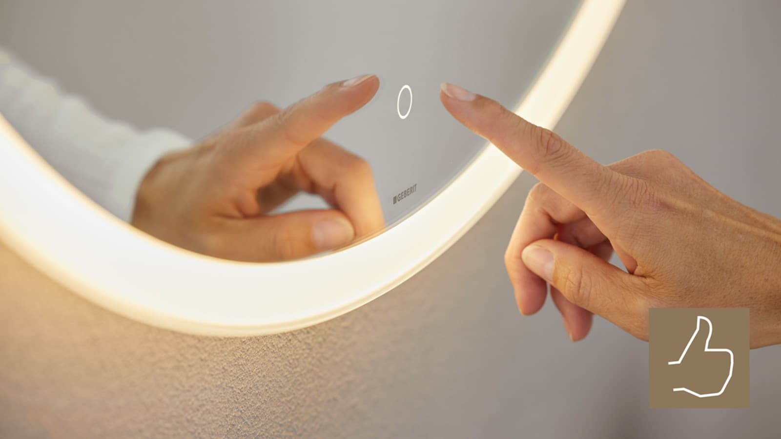Specchio Geberit option con luce calda Specchio Geberit option con luce calda