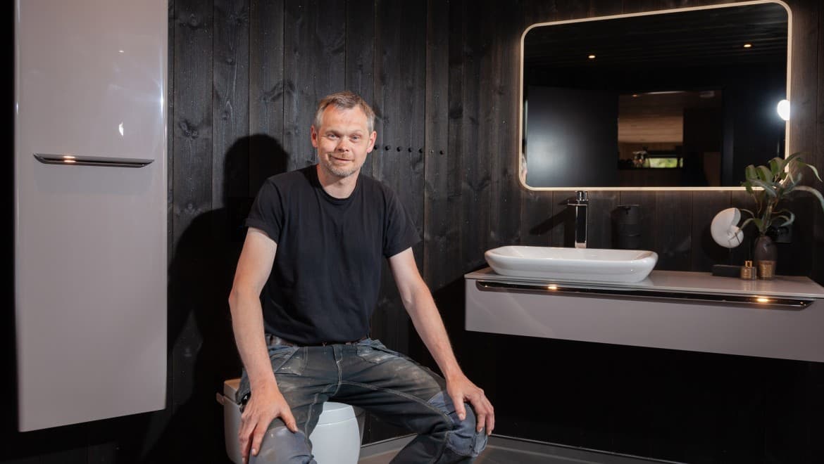 Proprietario e costruttore Knut Eivind Birkeland (© Geberit) Proprietario e costruttore Knut Eivind Birkeland (© Geberit)