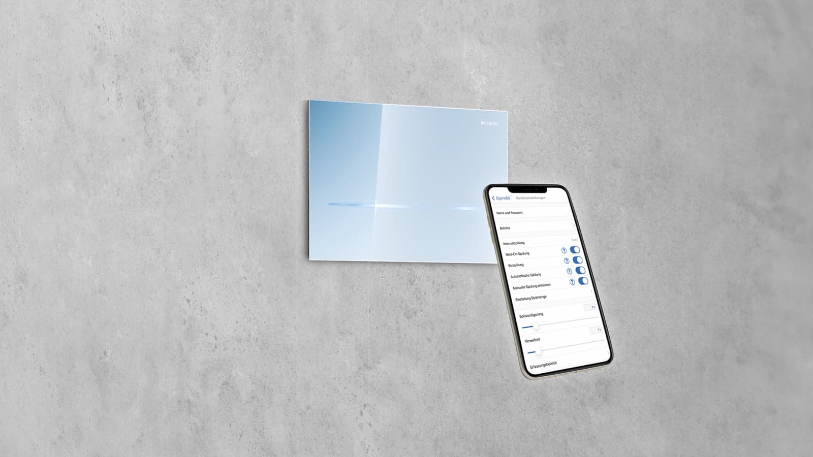 Impostare il comando di risciacquo Geberit Sigma80 con Geberit Control Impostare il comando di risciacquo Geberit Sigma80 con Geberit Control