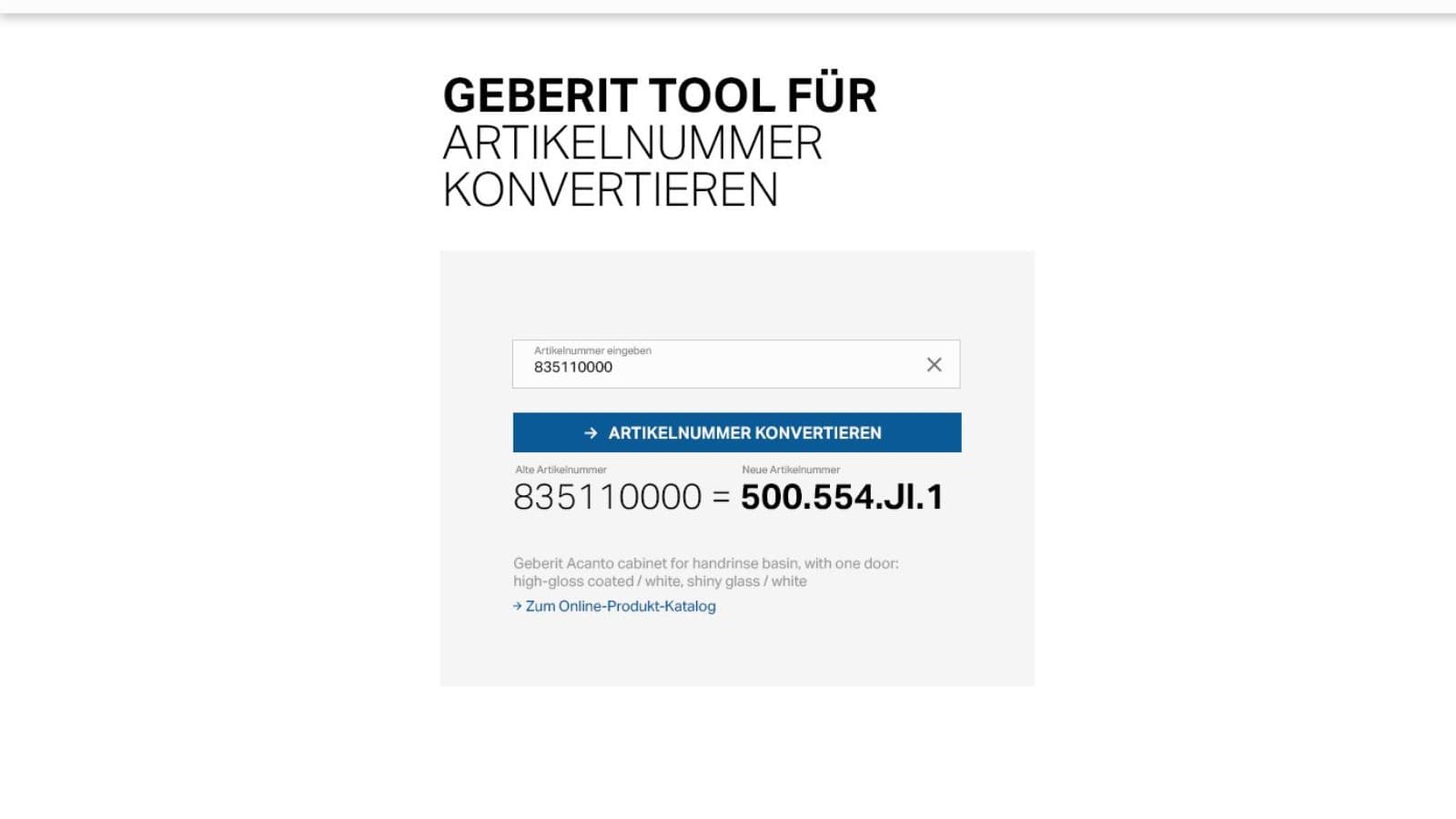 Convertitore dei codici articolo Convertitore dei codici articolo