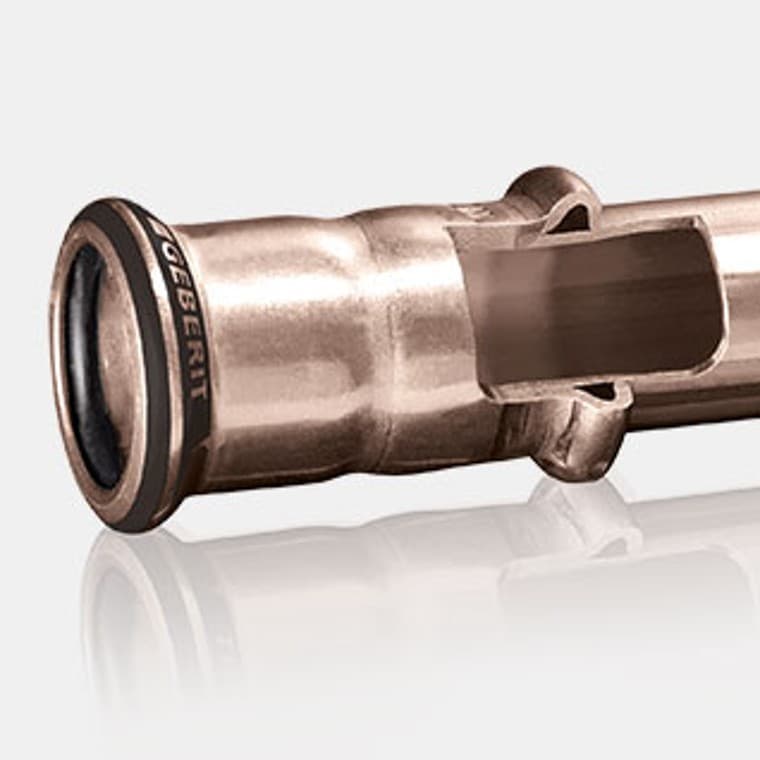 Sezione del tubo e del raccordoo Geberit Mapress CuNiFe Sezione del tubo e del raccordoo Geberit Mapress CuNiFe