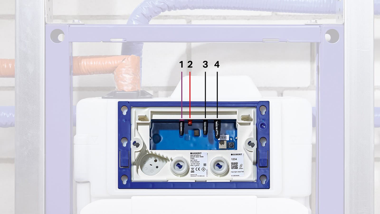 Duofix Sigma 12 con dispositivo antiristagno HS30 (© Geberit) Duofix Sigma 12 con dispositivo antiristagno HS30 (© Geberit)